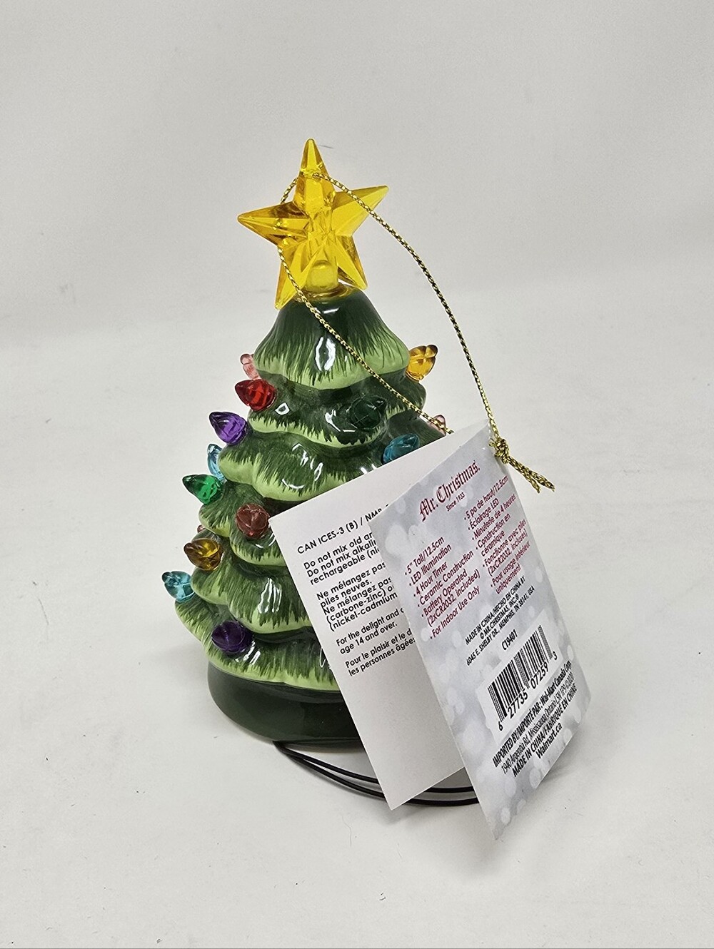NWT Mr. Christmas Vintage Christmas Tree LED Lights 5"